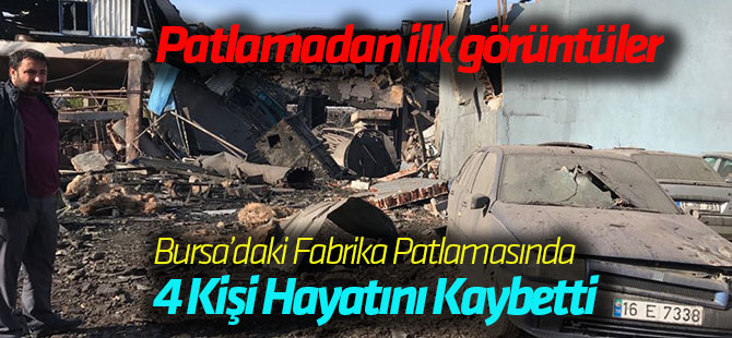 Bursa'da boya fabrikasında patlama