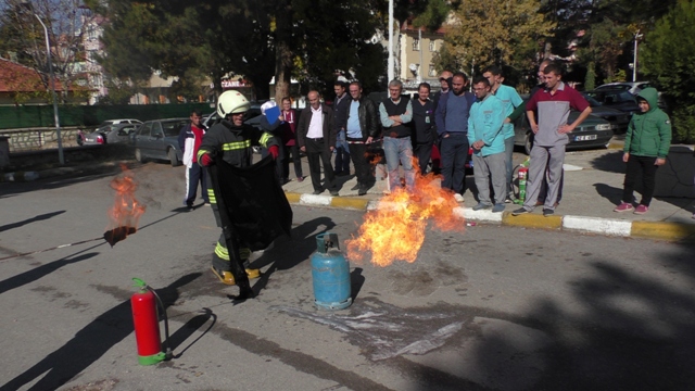 Hastanede yangın tatbikatı