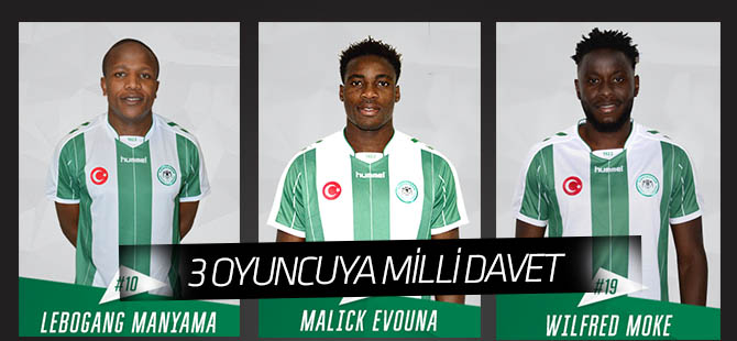 Atiker Konyasporlu 3 oyuncuya milli davet