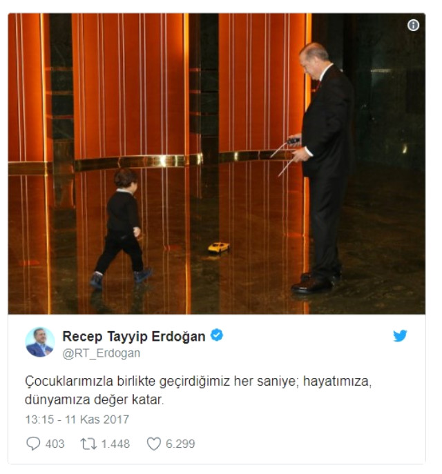 Erdoğan, Torunuyla Olan Fotoğrafını Paylaşıp...