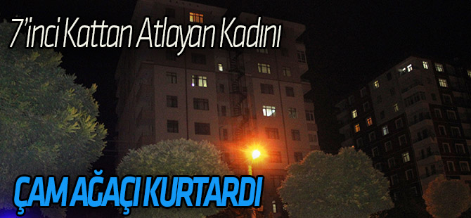 7’nci kattan atladı önce çam ağacının üzerine ardından yere düştü