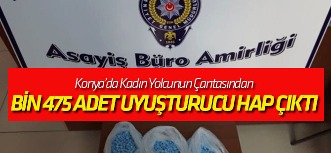 Kadın Yolcunun Çantasından Bin 475 Adet Uyuşturucu Hap Çıktı