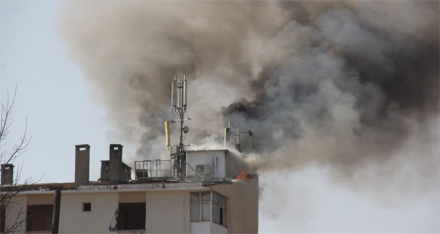Baz istasyonunda şüpheli yangın