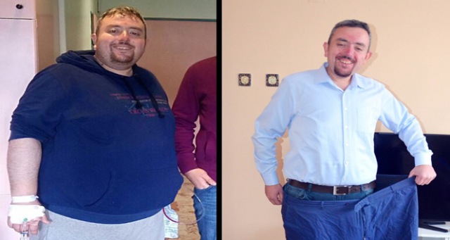 1 yılda 96 kilo verdi