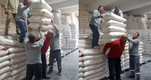 Un Herkül'ü 7 un çuvalını birden sırtladı