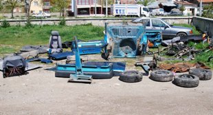 Çalınan otomobilini parçalanmış buldu