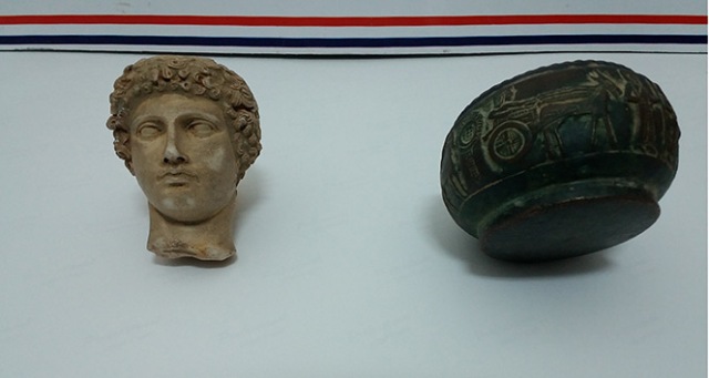 Roma ve Hitit dönemine ait tarihi eserler ele geçirildi