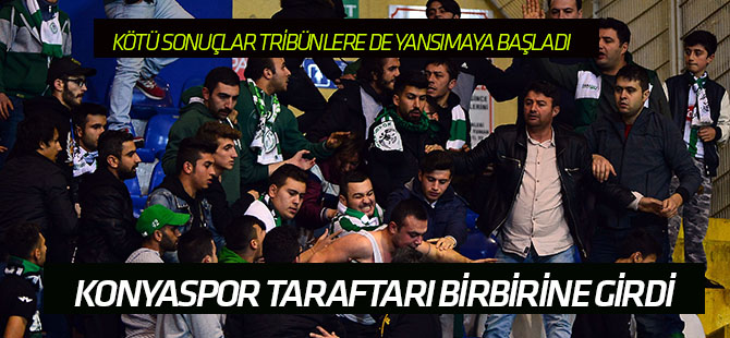 Konyaspor taraftarları arasında gerginlik