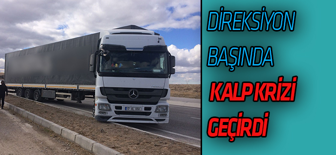 Yolda kalp krizi geçiren tır sürücüsü hayatını kaybetti