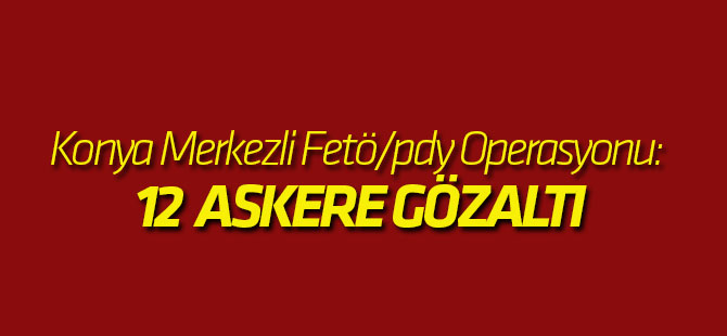 Konya Merkezli Fetö/pdy Operasyonu: 12 GÖZALTI