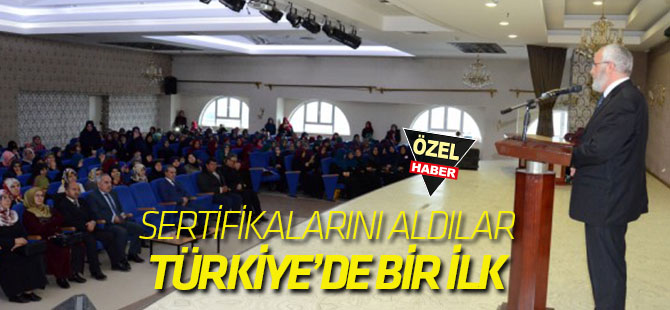Türkiye'de ilk olan projede sertifikalar dağıtıldı