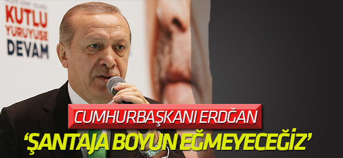 Cumhurbaşkanı Erdoğan: Biz bu şantaja boyun eğmeyiz
