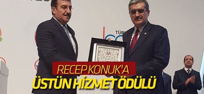 Recep Konuk'a üstün hizmet ödülü