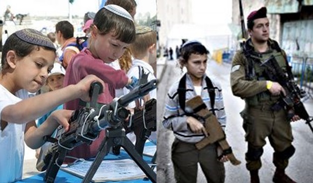 İsrail ana okulu çağındaki çocukları bile savaşa hazırlıyor!
