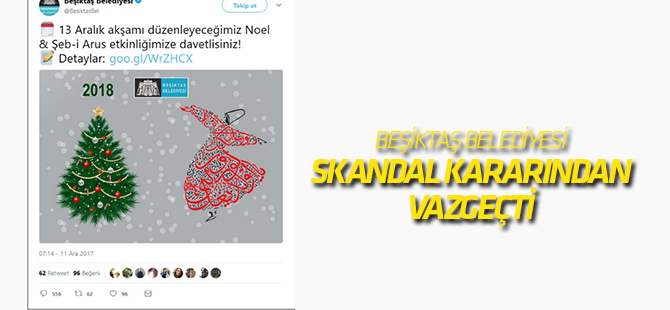 Beşiktaş Belediyesi skandal kararından döndü