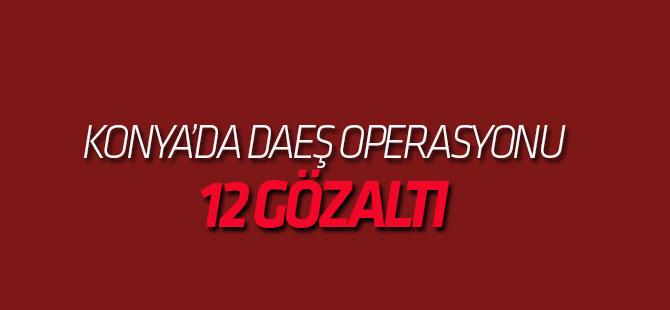 Konya'da Deaş Operasyonu: 12 Gözaltı