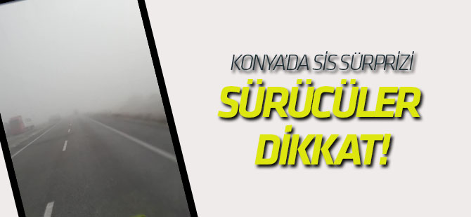 Konya'da sis sürprizi!