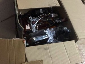 Ereğli'de 264 şişe kaçak içki ele geçirildi