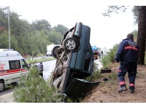 Tekirdağ'da otomobil devrildi: 2 yaralı