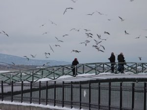 Beyşehir ilçesinde kar