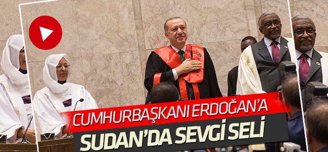 Cumhurbaşkanı Erdoğan'a Sudan'da sevgi seli VİDEO