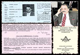 Sinan Aygün'ün Mason Belgesi