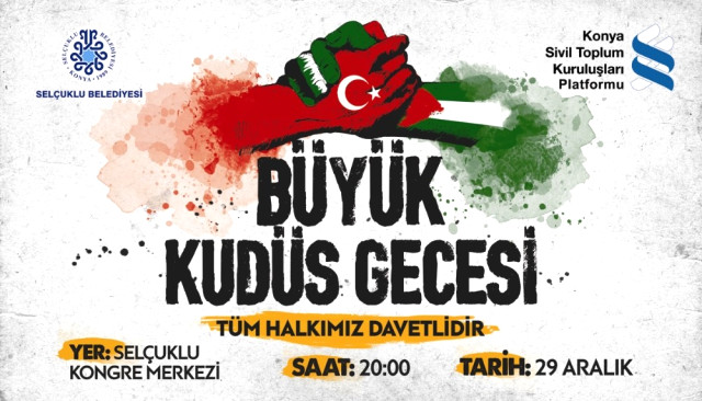 Konya Kudüs Gecesi'nde Buluşacak