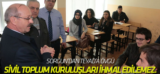Sorgun’dan TEYAD’a övgü