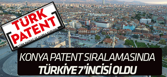 Konya, patentte 7’nci