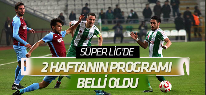 Süper Lig'de 18 ve 19. hafta maçlarının programı belli oldu