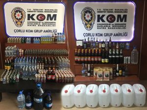 Tekirdağ'da kaçak içki operasyonu