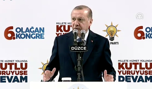 Cumhurbaşkanı Erdoğan Düzce'de konuşuyor