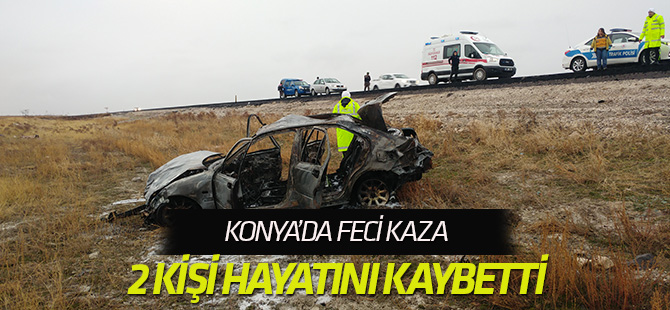 Konya'da iki otomobil çarpıştı: 2 ölü, 3 yaralı