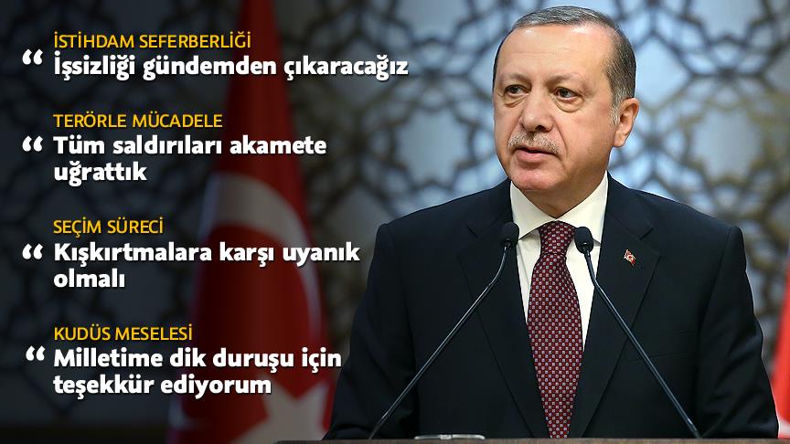 Cumhurbaşkanı Erdoğan'dan yeni yıl mesajı