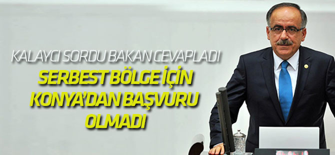 Bakan'dan Serbest Bölge cevabı: Konya'dan başvuru yok!