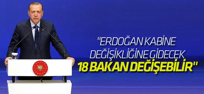 "Erdoğan kabine değişikliğine gidecek, 18 bakan değişebilir"