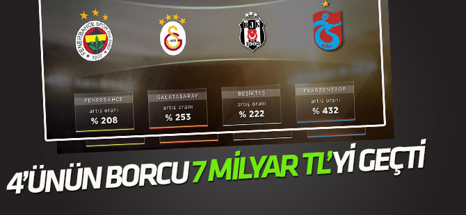 "Dört büyükler"in borcu 7 milyar lirayı geçti