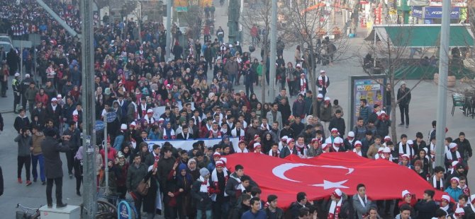 Konya Sarıkamış şehitleri için yürüdü