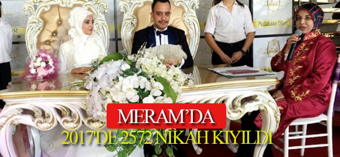 Meram'da 2017'de 2572 Nikah Kıyıldı