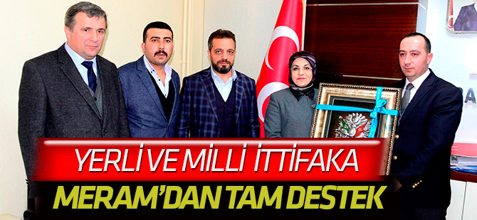 Yerli ve milli ittifaka Meram’dan destek