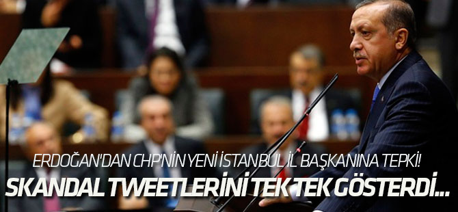 Erdoğan'dan CHP'nin yeni İstanbul il başkanına tepki! Skandal tweetlerini tek tek gösterdi...