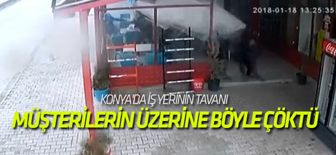 İş Yerinin Tavanı Müşterilerin Üzerine Böyle Çöktü
