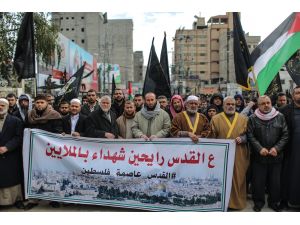 Gazze'de Kudüs protestoları