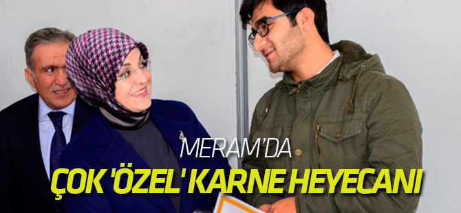 Meram’da çok 'özel' karne heyecanı