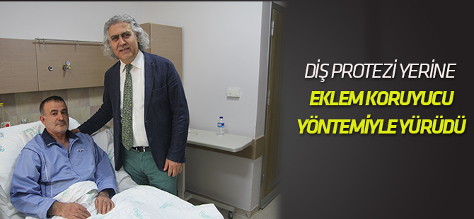 Diz protezi yerine "eklem koruyucu" yöntemle yürüdü