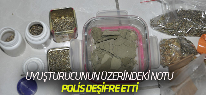 Uyuşturucu operasyonunda notların şifresini ajanda çözdü