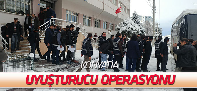 Konya'da uyuşturucu operasyonu: 20 gözaltı