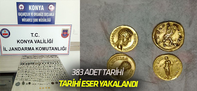 Konya’da 383 parça tarihi eser ele geçirildi