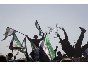 Suriyelilerden Zeytin Dalı Harekatı’na destek gösterisi