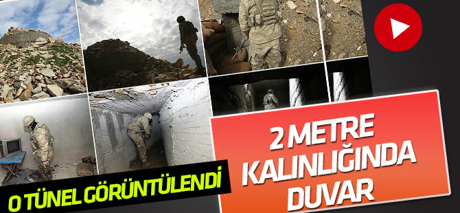 Teröristlerin tünelleri görüntülendi VİDEO